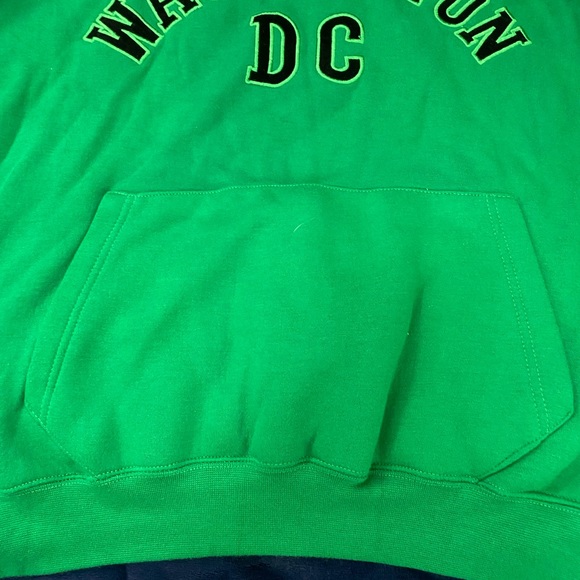 Adult Large Green Embroidered & Stitched Washington DC Hoodie - Picture 3 of 16